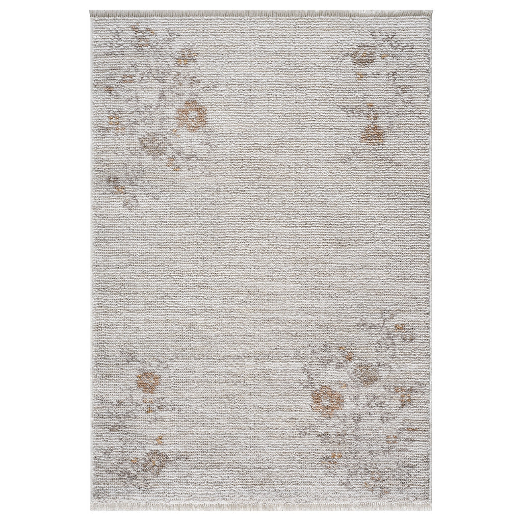 Grey Antique Floral Scatter Accent Rug, 30" x 46"