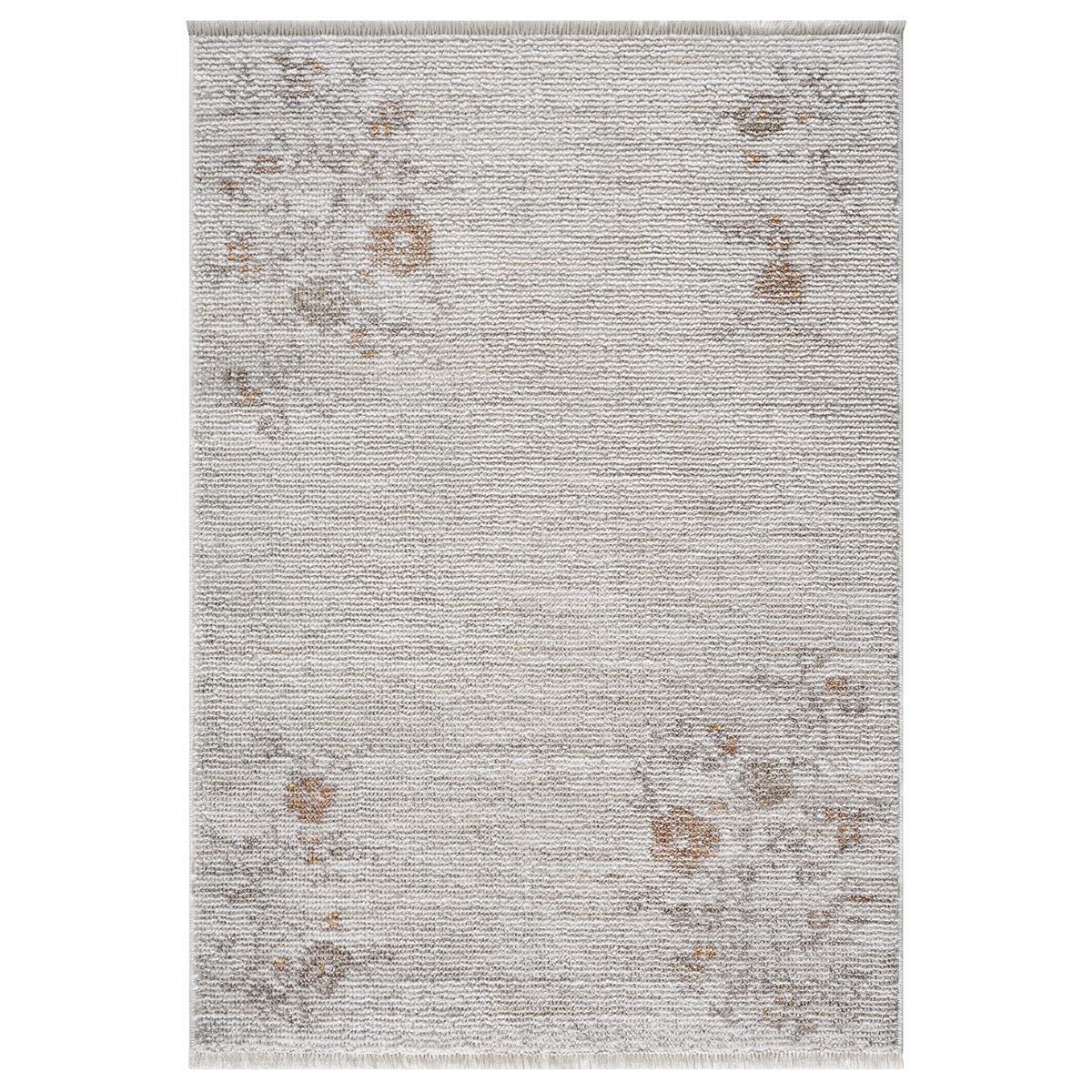 Grey Antique Floral Scatter Accent Rug, 30" x 46"