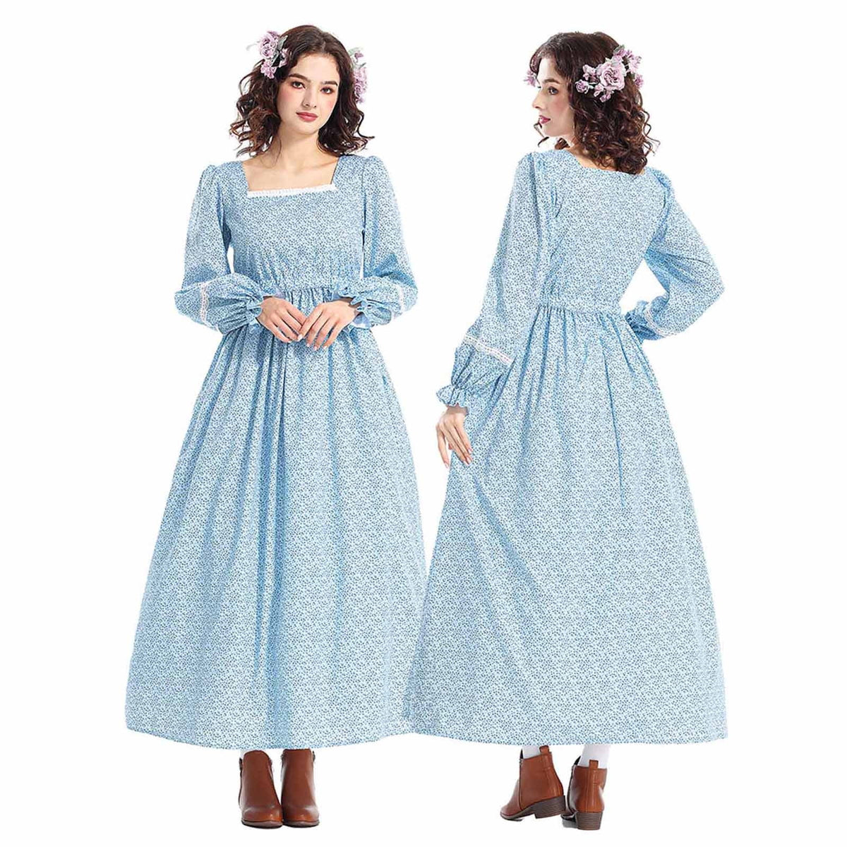 Pioneer Prairie Dress Women's Floral Colonial Prairie Dress