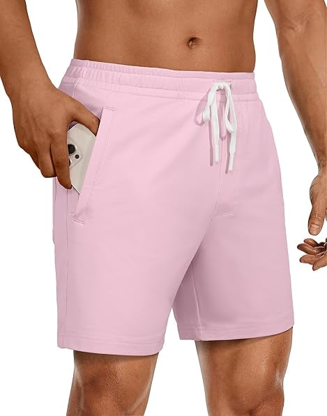 Piooner Decor Sweat Shorts for Men 5 Inch Inseam Shorts Athletic Gym Workout Casual Cotton Shorts