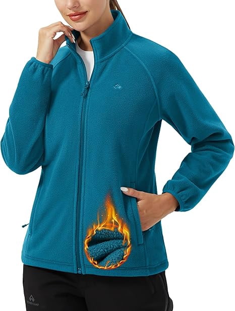Piooner Decor Athleisure Fleece Long Sleeve Jacket, Women's