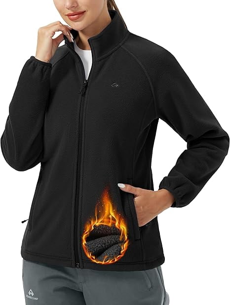 Piooner Decor Athleisure Fleece Long Sleeve Jacket, Women's