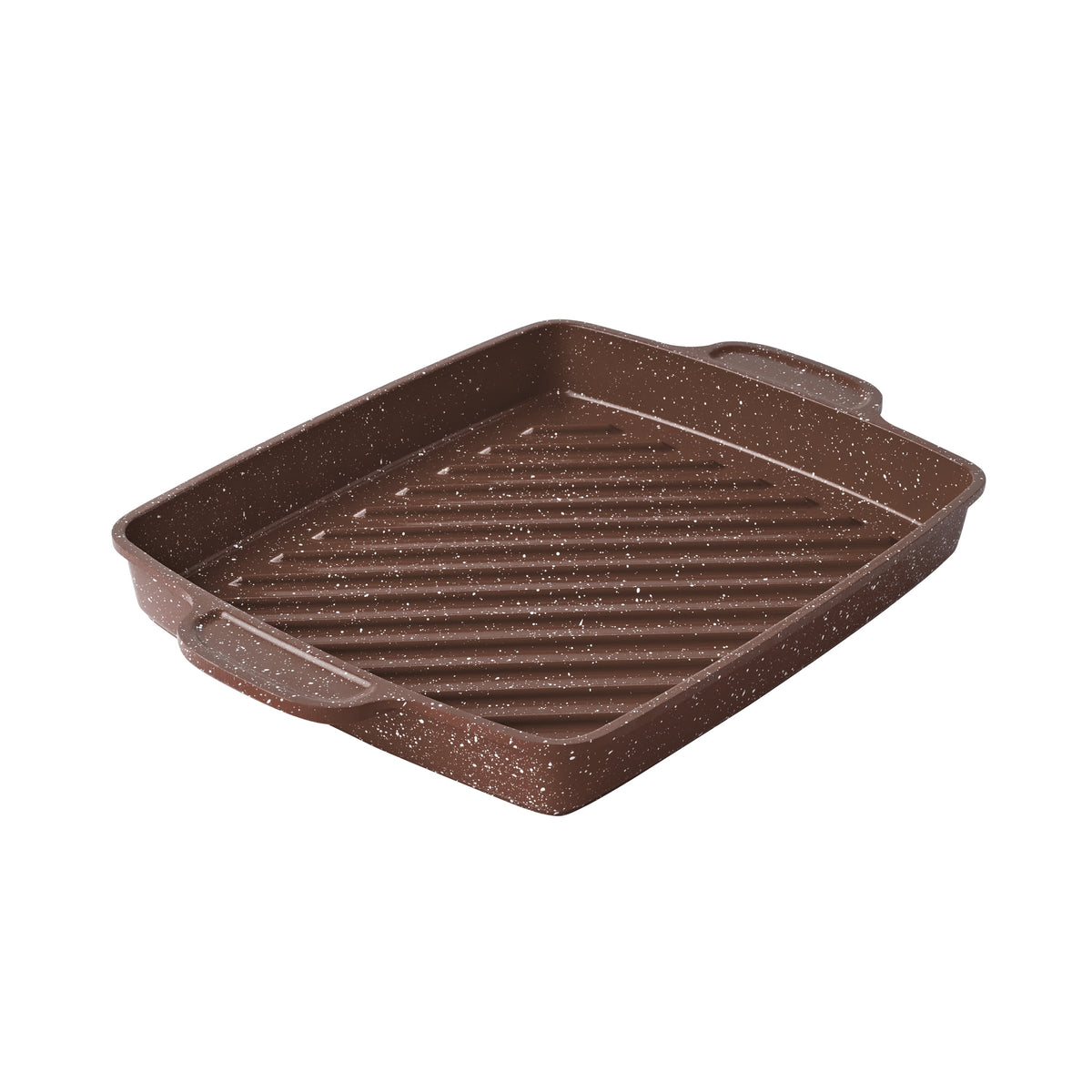 Piooner Decor Prairie Signature 10x12 inch Cast Aluminum Nonstick Cowboy Steak Pan with Speckled Design