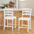 Harper Counter-height Wood Stools, 2 Pack, White