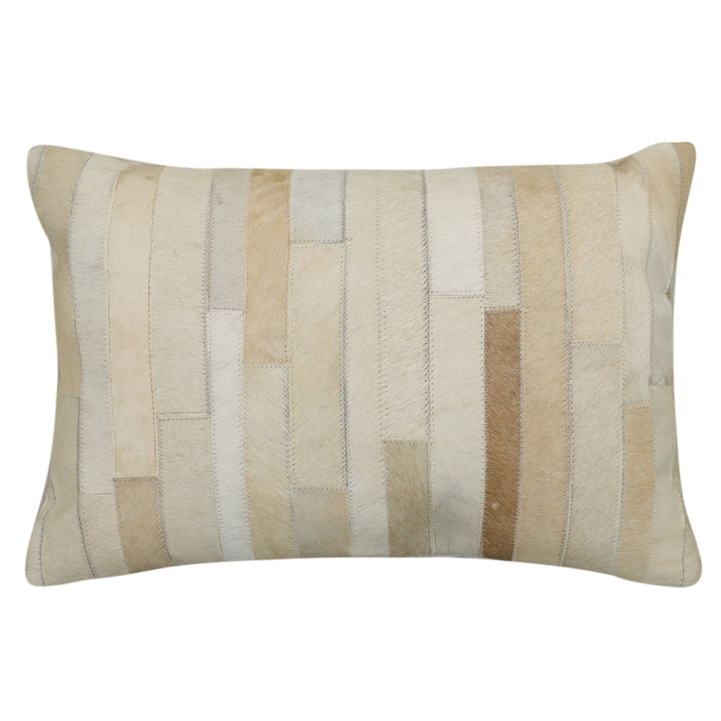 Ranch Patchwork Cowhide Lumbar Pillow 14" x 20"