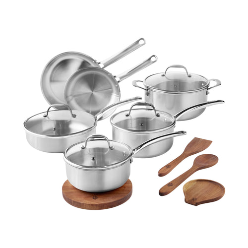 14-Piece Stainless Steel Cookware Set, Cookware & Utensil Set