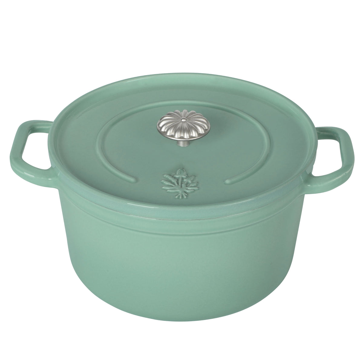 Piooner Decor 5-Quart Enamel Cast Iron Dutch Oven with Lid, Dark Green - Rustic Home