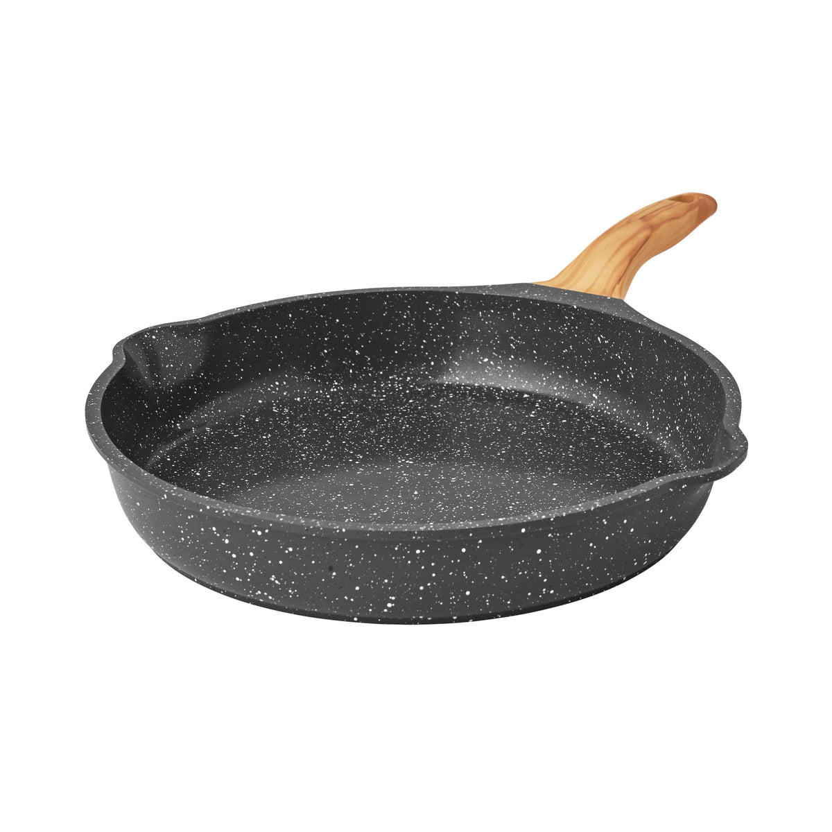 Prairie Signature Cast Aluminum 12" Fry Pan, Charcoal Speckle