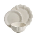 Toni 12-Piece Plates & Bowls Dinnerware Set, Linen