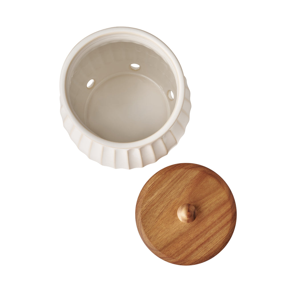 Colette Stoneware Potato Keeper, White