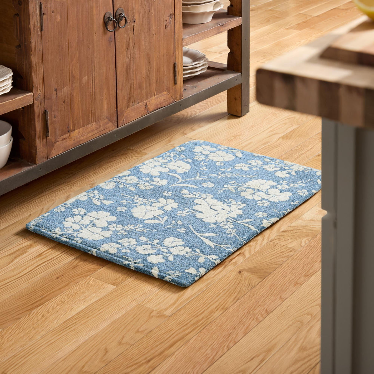 Elmbrook Wildflower Cloudwalk Anti-Fatigue Comfort Mat, Blue, 20" x 32"