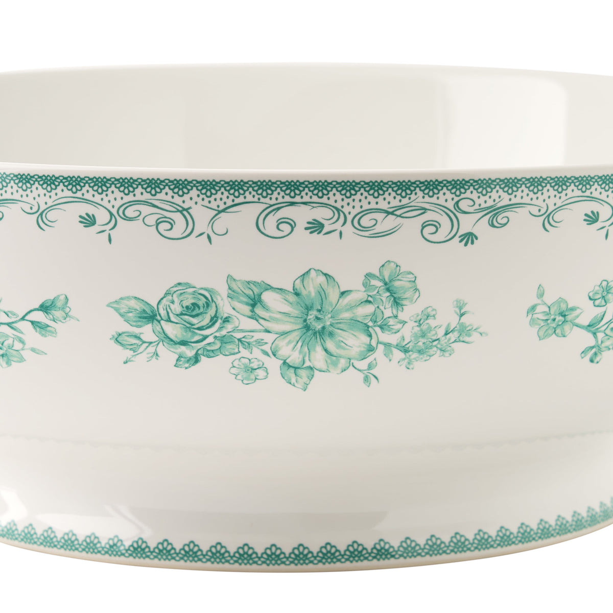 Agatha Stoneware 11-inch Serving Bowl, Green