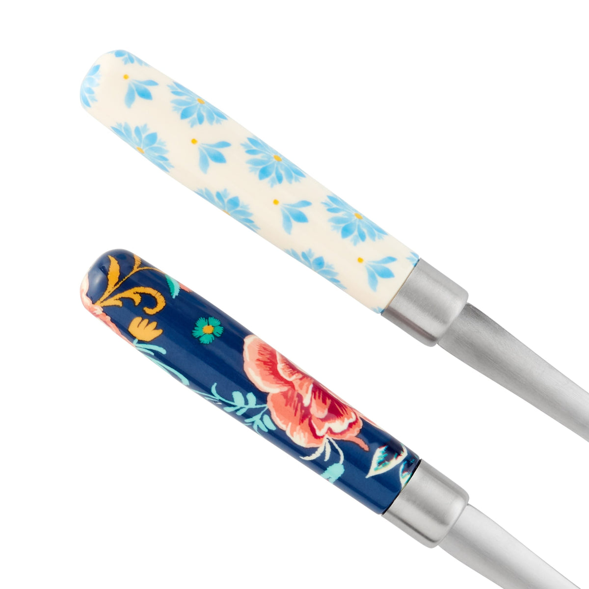 3-Pack The Pioneer Woman Keepsake Floral Textured Stainless Steel Serving Spoon Set With Floral Pattern