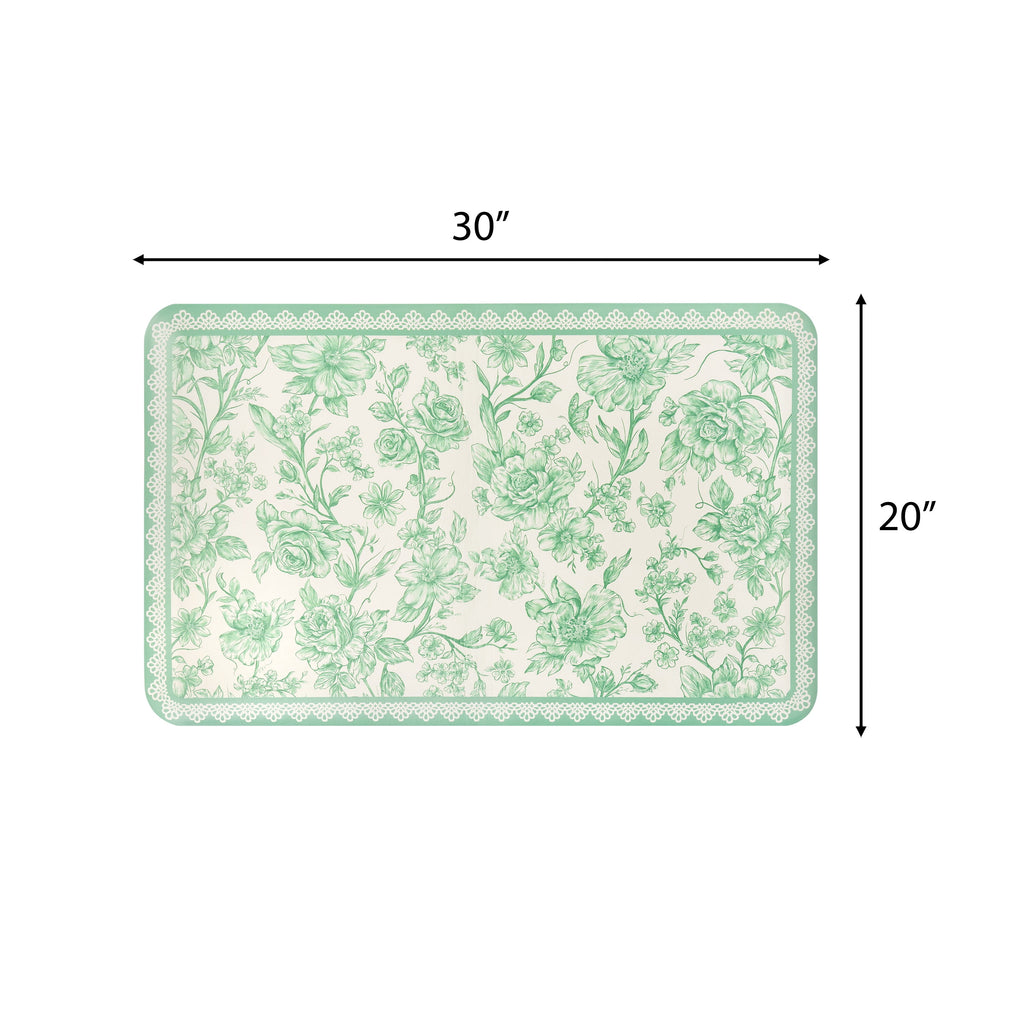 Agatha Comfort Kitchen Mat, Green, 20" x 30"