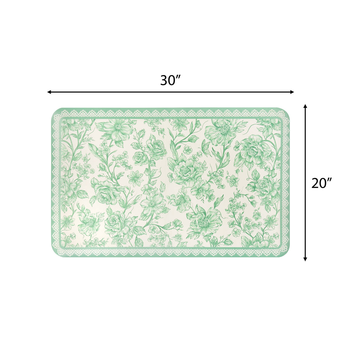 Agatha Comfort Kitchen Mat, Green, 20" x 30"