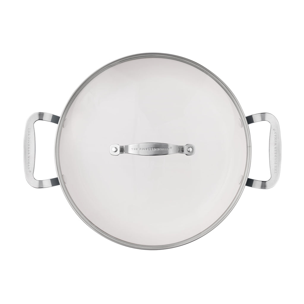 Harlow 12" Ceramic Nonstick Everyday Pan with Lid, Denim Blue