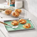 Aluminum Sheet Pan Set with Wire Rack & Silicone Baking Mat, 3-Piece, 13"x18"