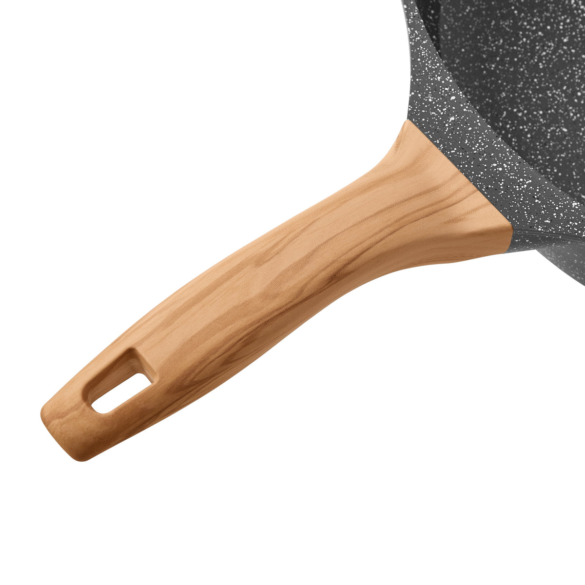Prairie Signature 6-Quart Cast Aluminum Jumbo Cooker Saute Pan, Charcoal Speckle - Farmhouse