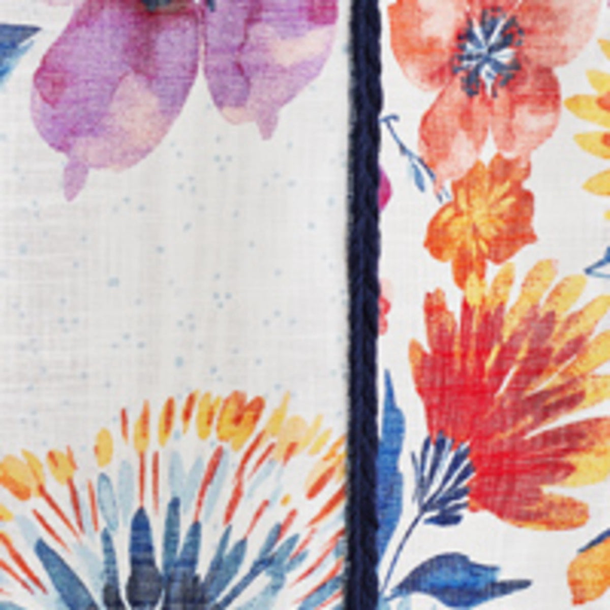 Sheer Cotton Curtain Panel, Floral, 1 Panel, 50"W x 84"L