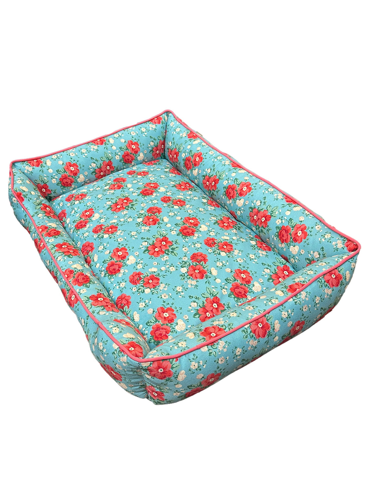 Vintage Floral Large Pet Bed, 34" x 24"