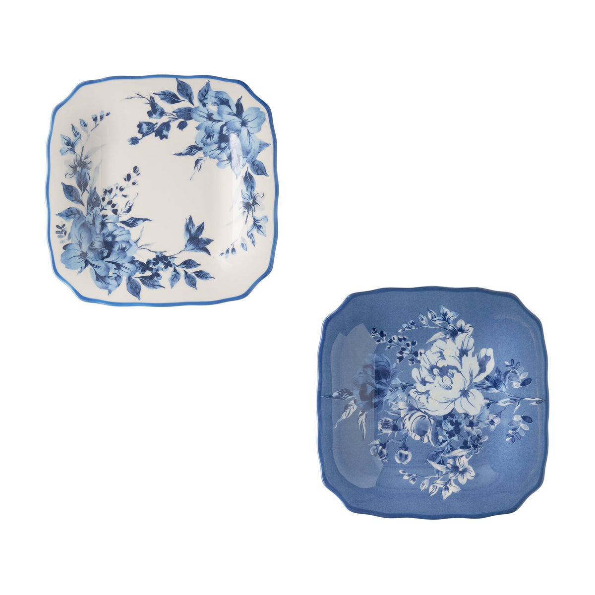 Delilah Stoneware Appetizer Plates, Blue, Set of 6