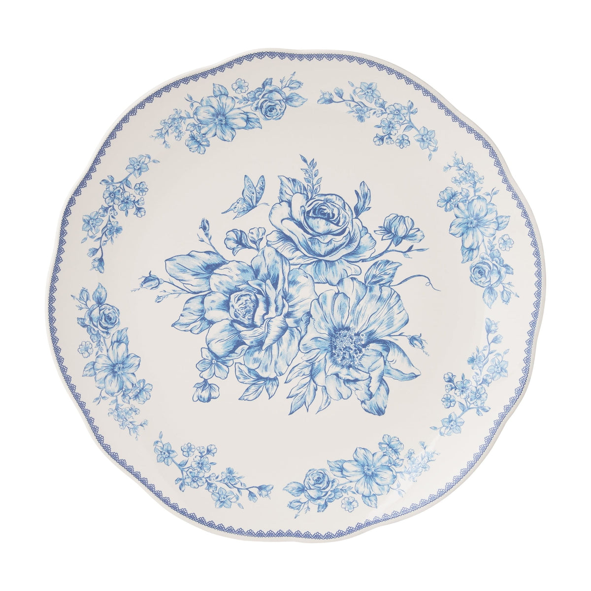 Agatha 12-Piece Stoneware Dinnerware Set, Blue