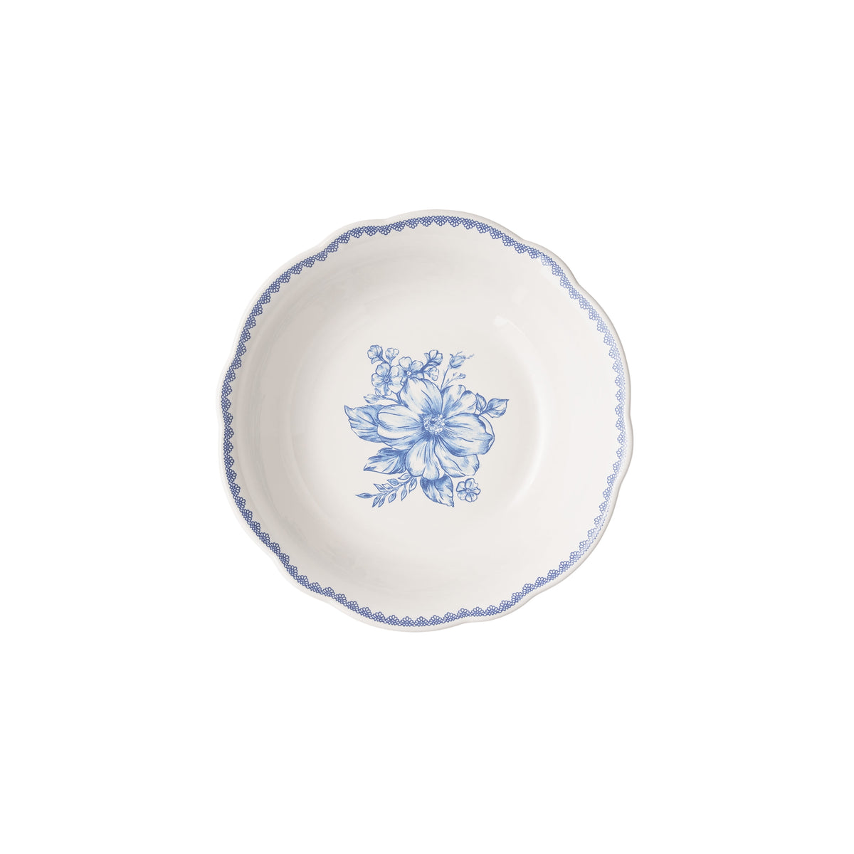Agatha 12-Piece Stoneware Dinnerware Set, Blue
