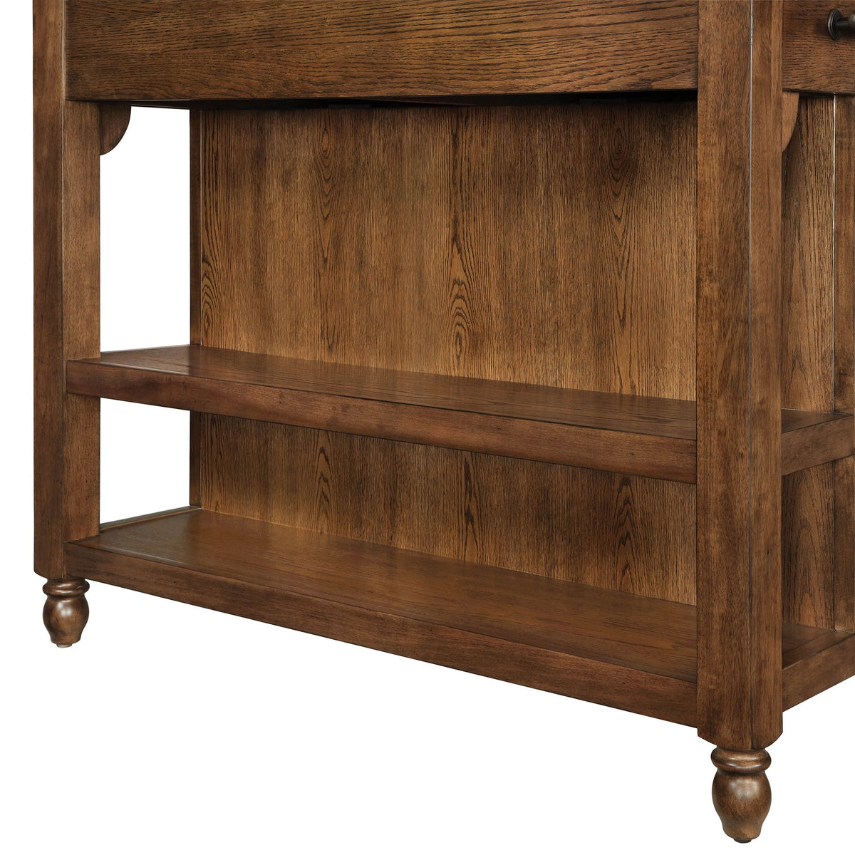 Harper Kitchen Island with Drawers, Homestead Brown