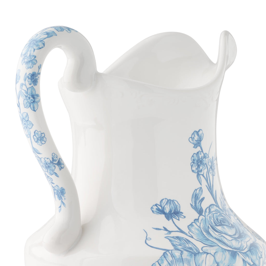 Agatha Stoneware 2-Quart Pitcher, Blue