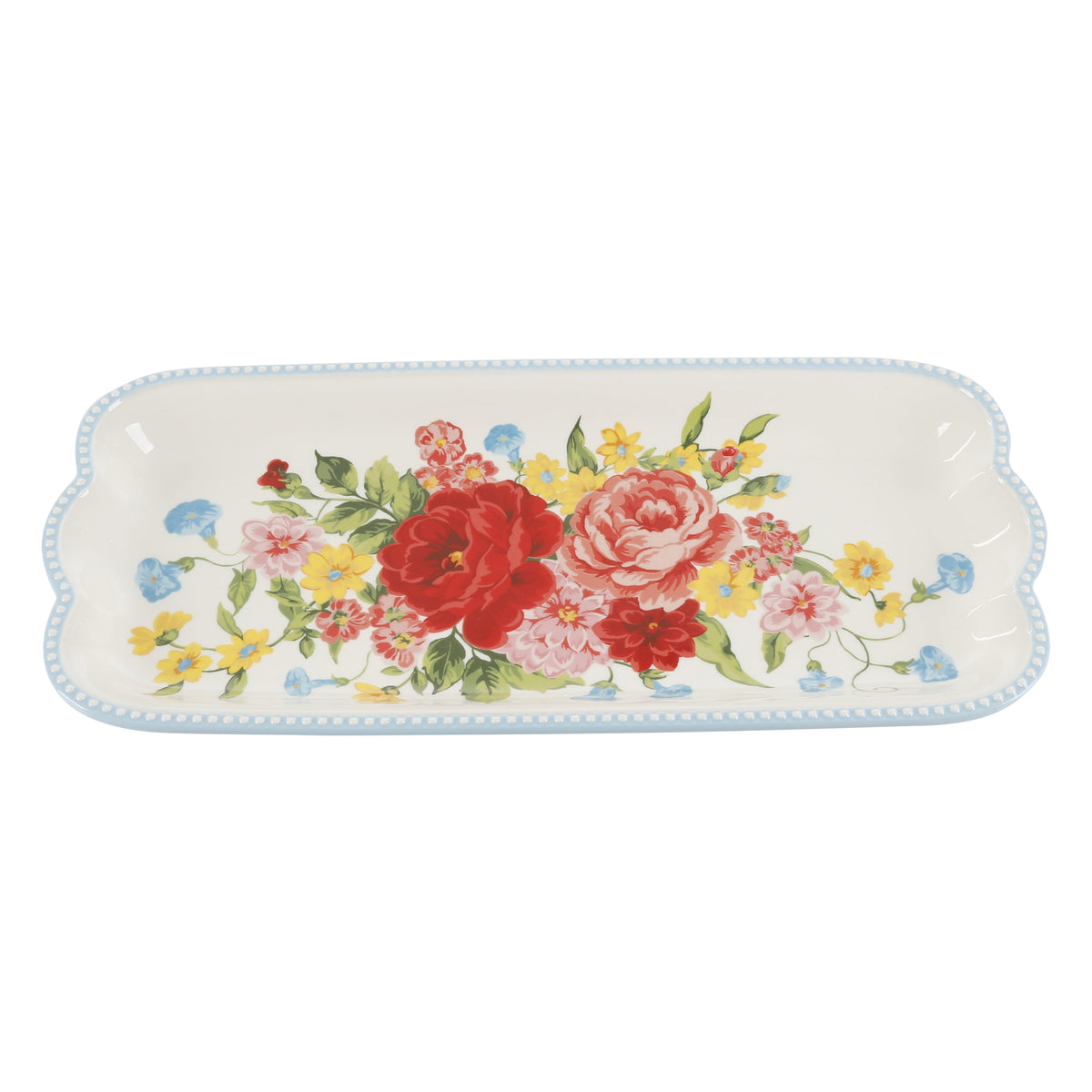 Floral Medley 3-Piece Ceramic Serving Platter Set