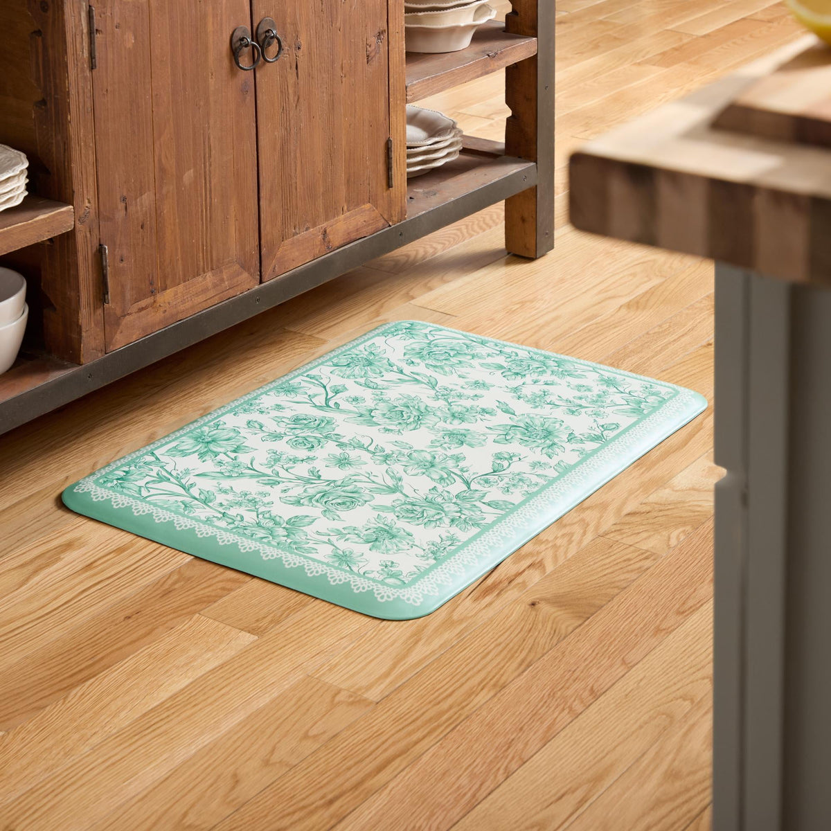 Agatha Comfort Kitchen Mat, Green, 20" x 30"