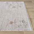 Grey Antique Floral Scatter Accent Rug, 30" x 46"
