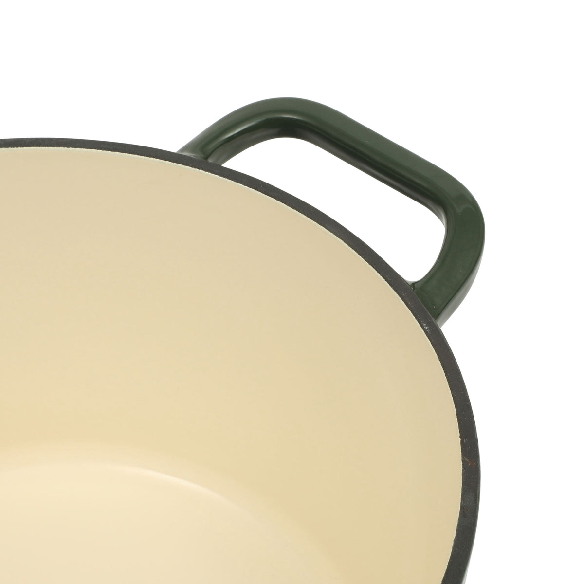 5-Quart Enamel Cast Iron Dutch Oven with Lid, Dark Green - Rustic Home