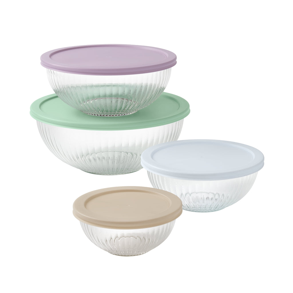 8-Piece Glass Mixing Bowl Set