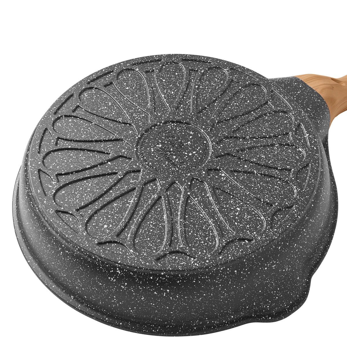 Prairie Signature 2-Piece Cast Aluminum 10" & 12" Fry Pan Set, Charcoal Speckle