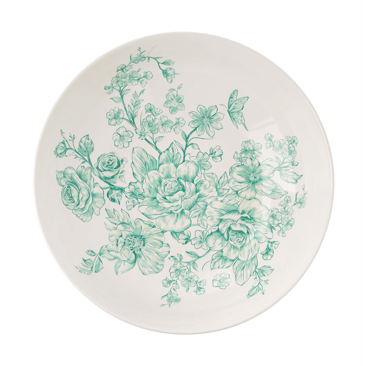 Agatha Stoneware 11-inch Serving Bowl, Green