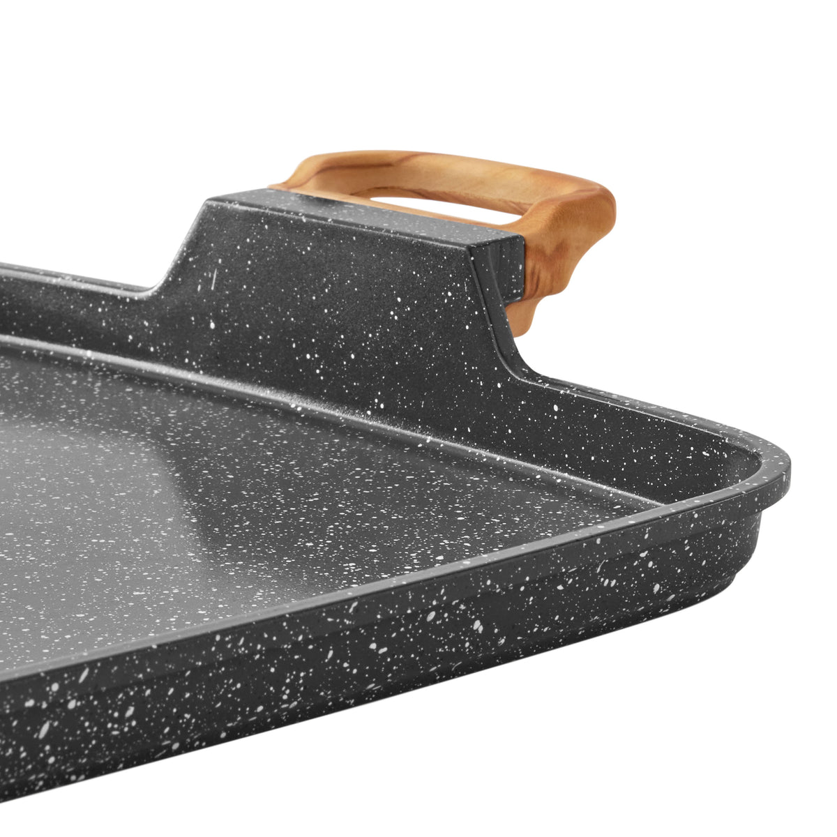 Prairie Signature Cast Aluminum Double Griddle, Charcoal Speckle