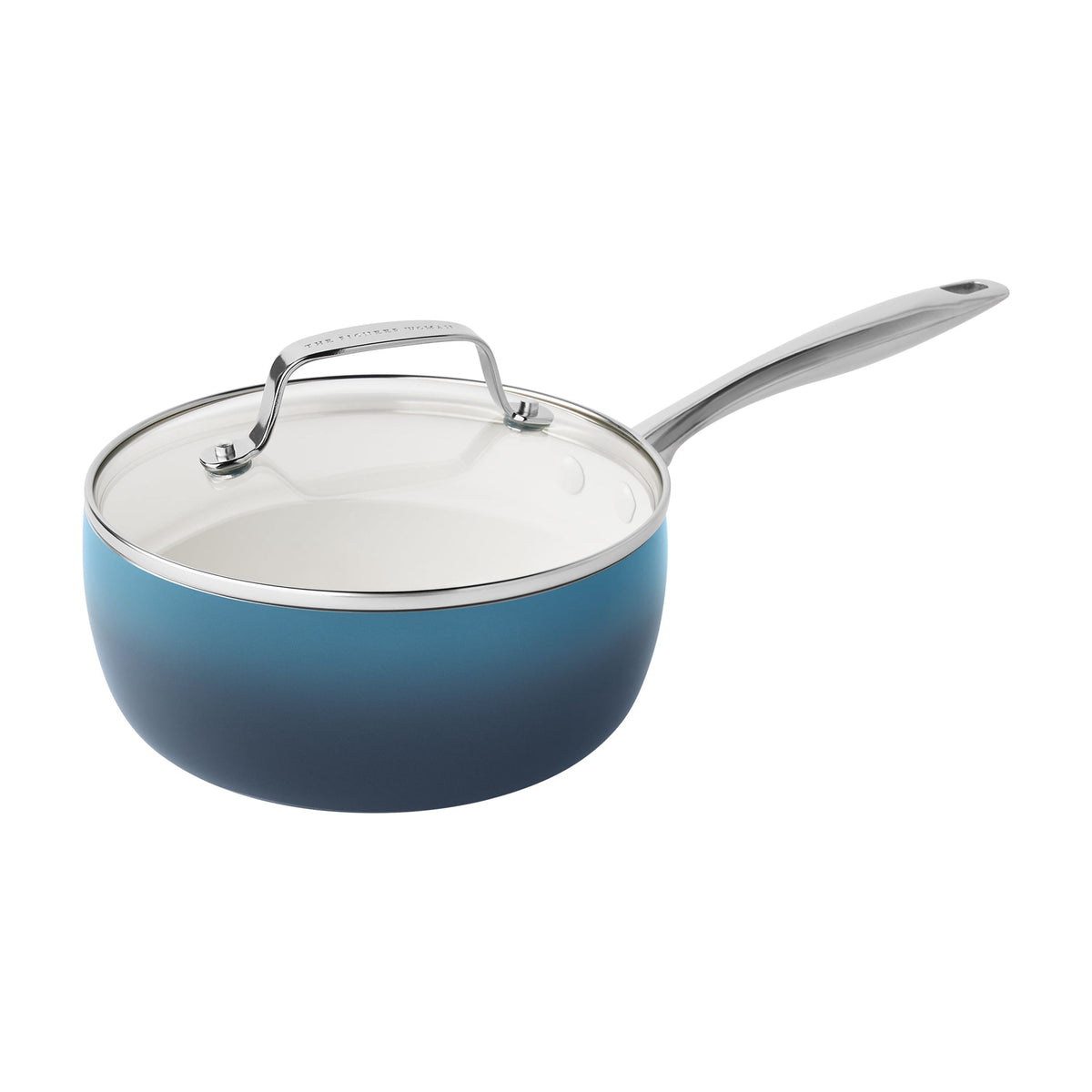 Harlow 15-Piece Cookware Set, Ceramic Nonstick Pots and Pans Set, Denim Blue