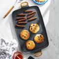 Prairie Signature Cast Aluminum Double Griddle, Charcoal Speckle