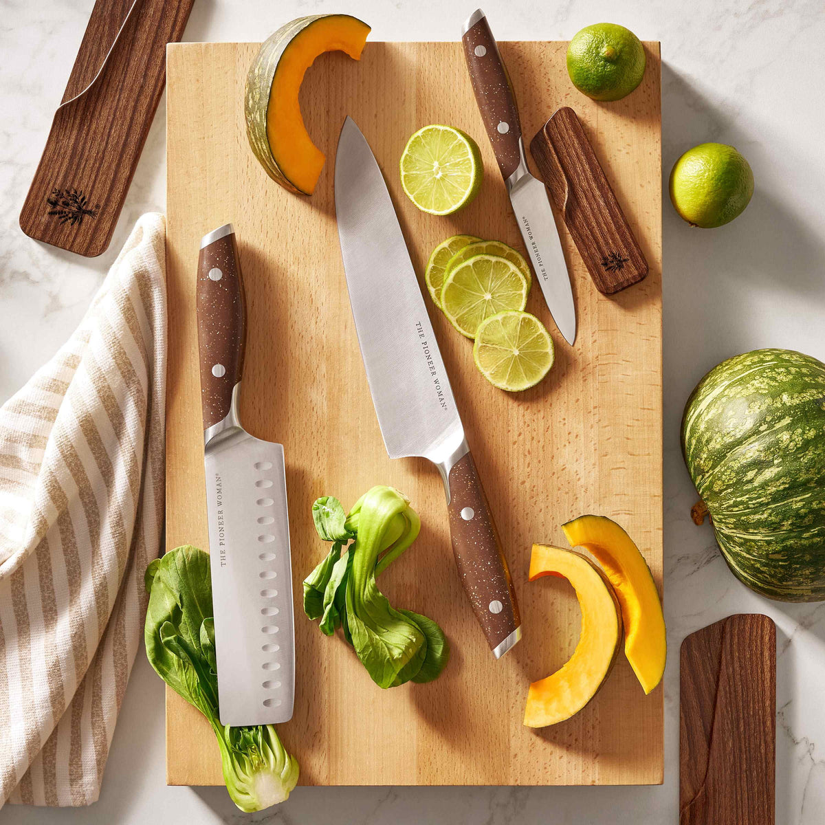 3-Piece Knife Set, Brown Speckle